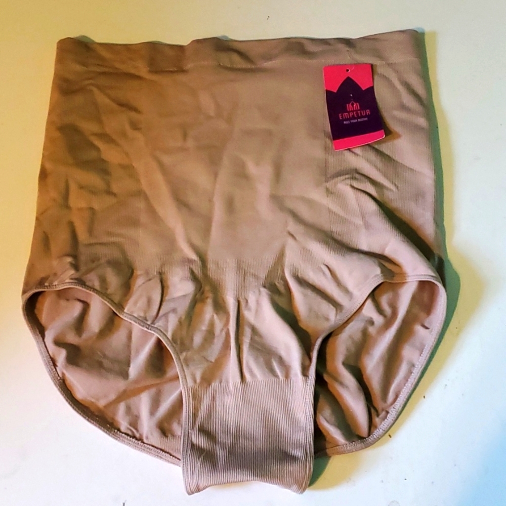 New Empetura women's XXXL tan high waisted shaper panties